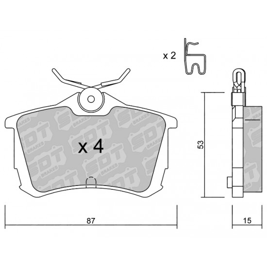 Klocki Galfer/SDT Brakes High Performance S-50 - Honda Accord VII tył