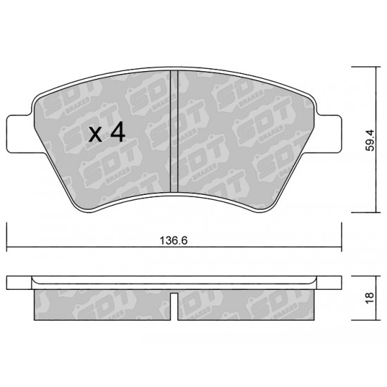 Klocki Galfer/SDT Brakes High Performance S-50 - Renault Megane 2 przód