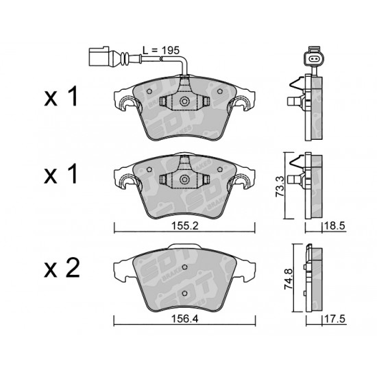 Klocki Galfer/SDT Brakes High Performance S-50 2107601