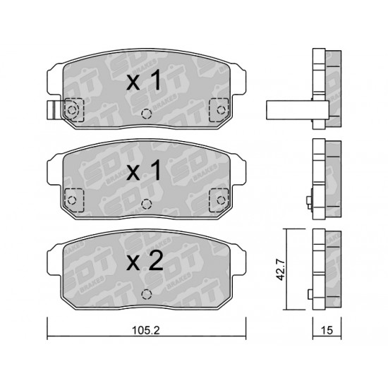 Klocki Galfer/SDT Brakes High Performance S-50 - Mazda RX-8 (SE) tył
