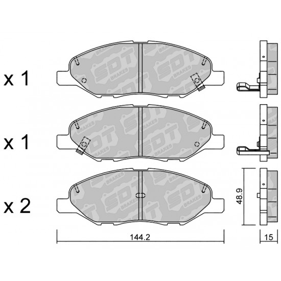 Klocki Galfer/SDT Brakes High Performance S-50 - Nissan Tiida (C11) przód