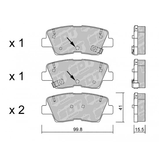 Klocki Galfer/SDT Brakes High Performance S-50 - Kia ceed (JD) tył