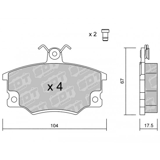 Klocki Galfer/SDT Brakes High Performance S-50 - Alfa Romeo 146 (930) przód