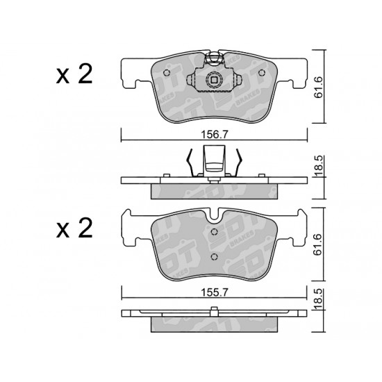 Klocki Galfer/SDT Brakes High Performance S-50 - BMW 4 Gran Coupe (F36) przód