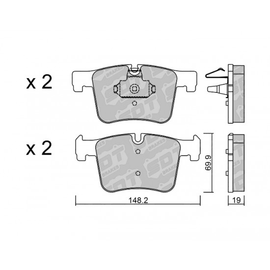 Klocki Galfer/SDT Brakes High Performance S-50 - BMW 4 (F32) przód