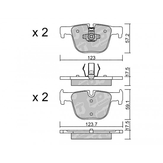 Klocki Galfer/SDT Brakes High Performance S-50 - BMW 3 Gran Turismo (F34) tył