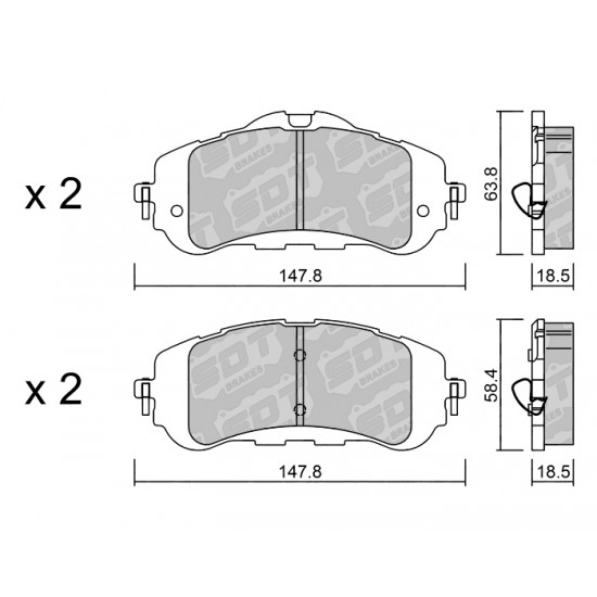 Klocki Galfer/SDT Brakes High Performance S-50 2135000