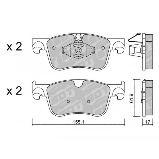 Klocki Galfer/SDT Brakes High Performance S-50 - Citroen Grand C4 Picasso II przód