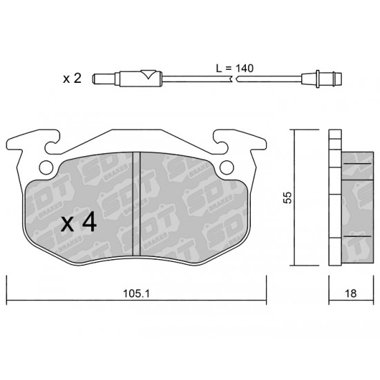 Klocki Galfer/SDT Brakes High Performance S-50 2135401