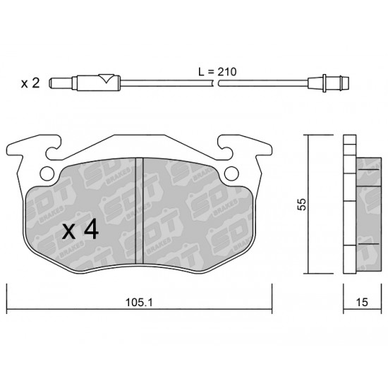 Klocki Galfer/SDT Brakes High Performance S-50 2135402