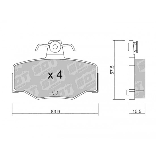 Klocki Galfer/SDT Brakes High Performance S-50 - Nissan Almera (N16) tył