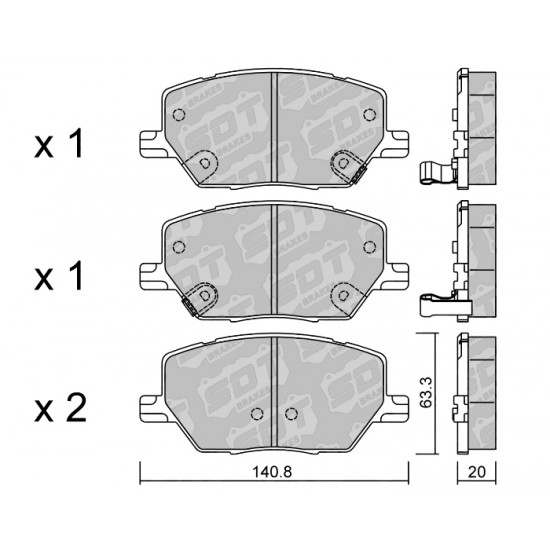 Klocki Galfer/SDT Brakes High Performance S-50 - Fiat 500X przód