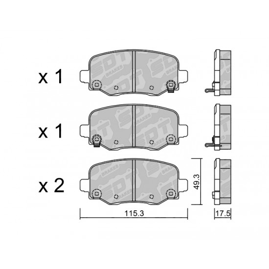 Klocki Galfer/SDT Brakes High Performance S-50 - Fiat 500X tył