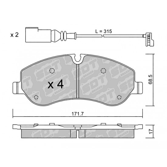 Klocki Galfer/SDT Brakes High Performance S-50 2137100