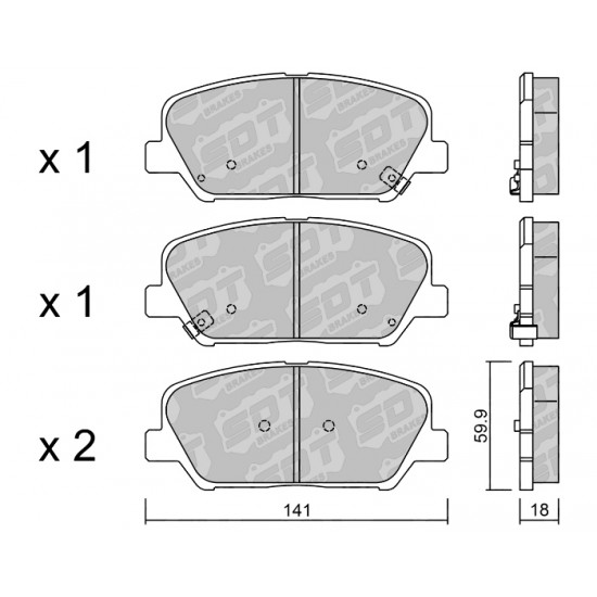 Klocki Galfer/SDT Brakes High Performance S-50 - Kia proceed (JD) przód