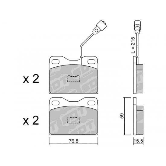 Klocki Galfer/SDT Brakes High Performance S-50 2137803