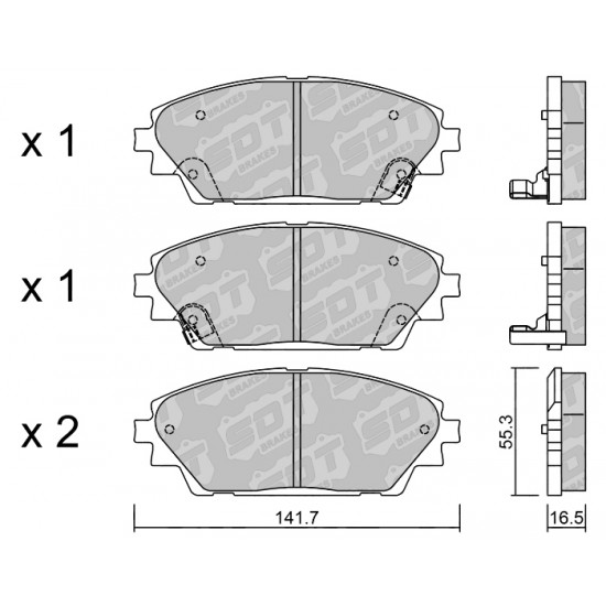 Klocki Galfer/SDT Brakes High Performance S-50 - Mazda CX-3 (DK) przód