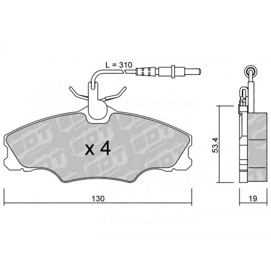 Klocki Galfer/SDT Brakes High Performance S-50 2139600