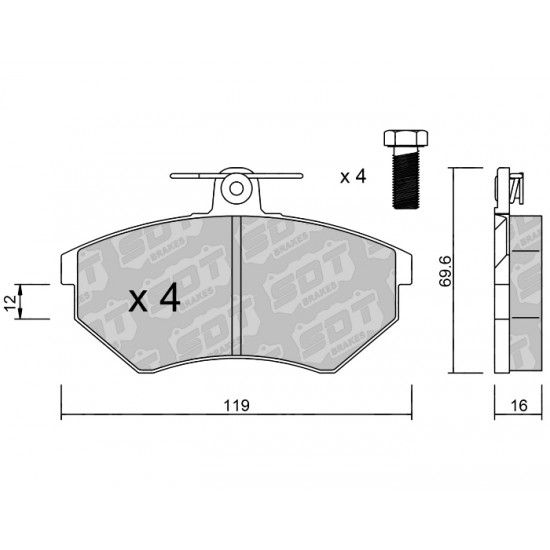 Klocki Galfer/SDT Brakes High Performance S-50 2140902