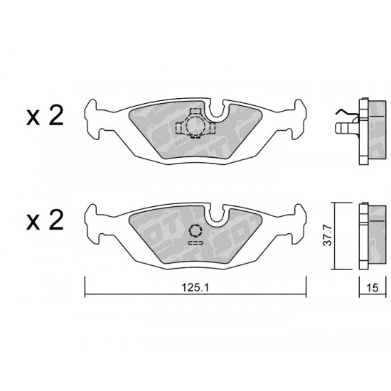 Klocki Galfer/SDT Brakes High Performance S-50 2141001