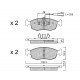 Klocki Galfer/SDT Brakes High Performance S-50 - Fiat 500C 2 przód