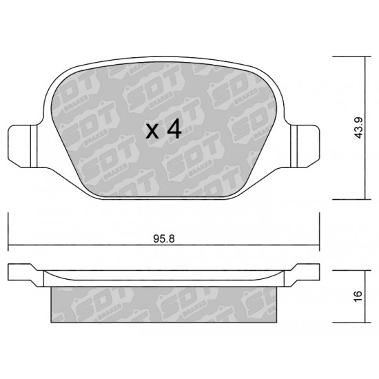 Klocki Galfer/SDT Brakes High Performance S-50 - Alfa Romeo 147 (937) tył