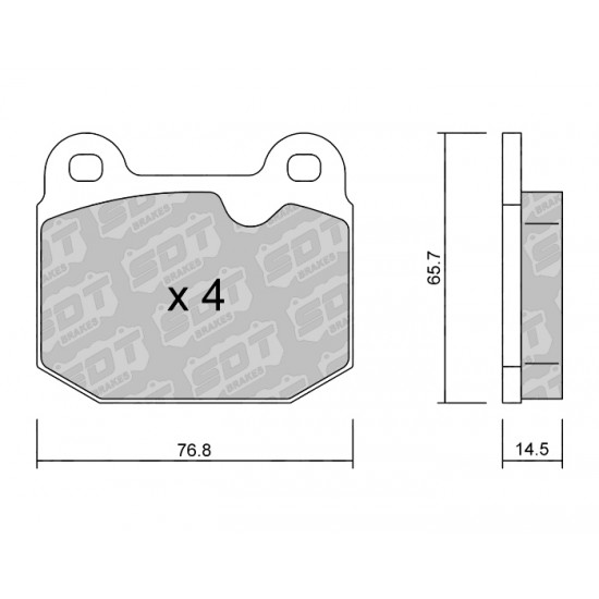 Klocki Galfer/SDT Brakes High Performance S-50 - Subaru Impreza 3 WRX STI tył