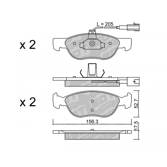 Klocki Galfer/SDT Brakes High Performance S-50 - Alfa Romeo 145 (930) przód