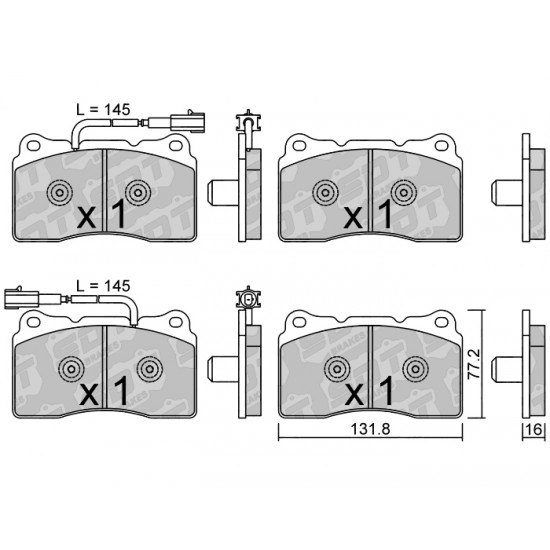 Klocki Galfer/SDT Brakes High Performance S-50 2144407