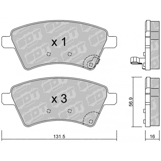 Klocki Galfer/SDT Brakes High Performance S-50 - Suzuki SX4 przód