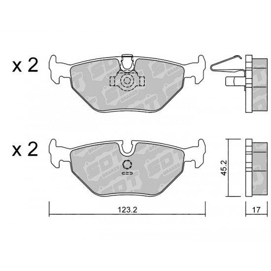 Klocki Galfer/SDT Brakes High Performance S-50 - BMW 5 (E34) tył