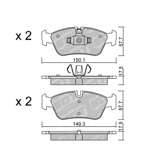 Klocki Galfer/SDT Brakes High Performance S-50 - BMW 3 (E90) przód