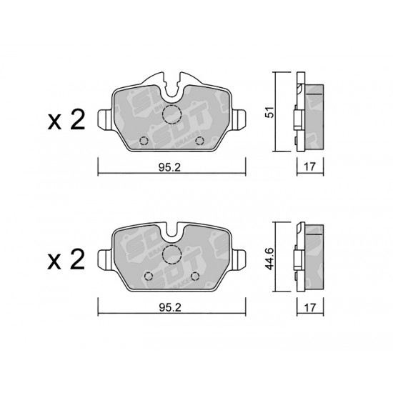 Klocki Galfer/SDT Brakes High Performance S-50 - BMW 1 (E87) tył