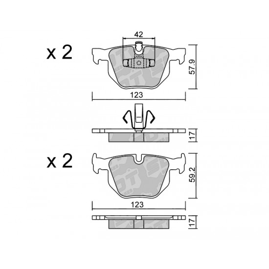 Klocki Galfer/SDT Brakes High Performance S-50 - BMW X1 (E84) tył