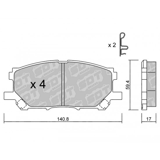 Klocki Galfer/SDT Brakes High Performance S-50 - Lexus RX (XU30) przód