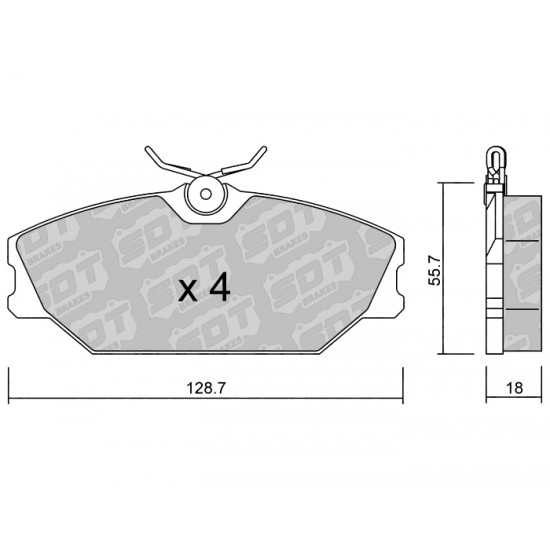 Klocki Galfer/SDT Brakes High Performance S-50 - Renault Clio 2 Sport przód