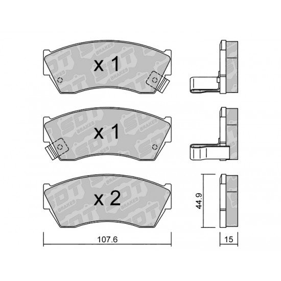 Klocki Galfer/SDT Brakes High Performance S-50 - Subaru Justy 2 przód