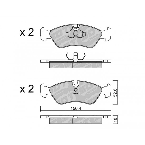 Klocki Galfer/SDT Brakes High Performance S-50 - Opel Astra F przód