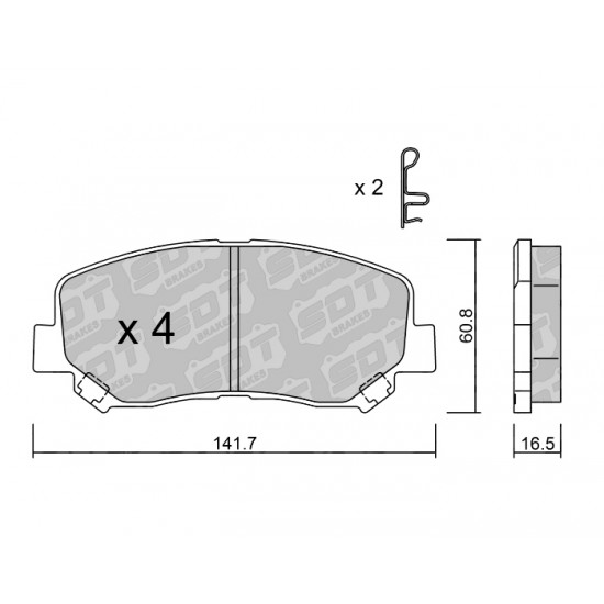 Klocki Galfer/SDT Brakes High Performance S-50 - Mazda CX-5 (KE) przód