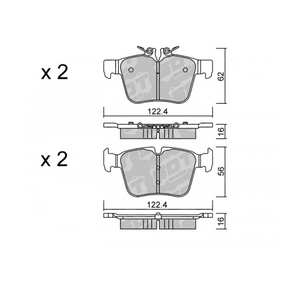 Klocki Galfer/SDT Brakes High Performance S-50 - Mercedes C450 AMG (W205) tył