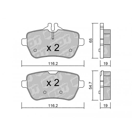 Klocki Galfer/SDT Brakes High Performance S-50 - Mercedes S (W222) tył