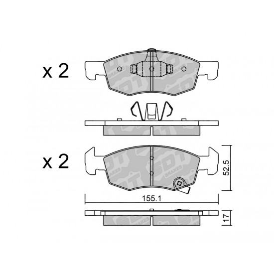 Klocki Galfer/SDT Brakes High Performance S-50 - Opel Corsa E przód