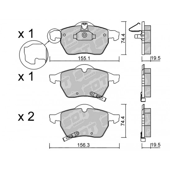 Klocki Galfer/SDT Brakes High Performance S-50 - Opel Zafira A OPC przód