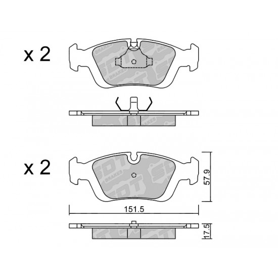 Klocki Galfer/SDT Brakes High Performance S-50 - BMW 3 (E36) przód