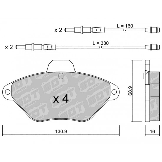 Klocki Galfer/SDT Brakes High Performance S-50 2154000