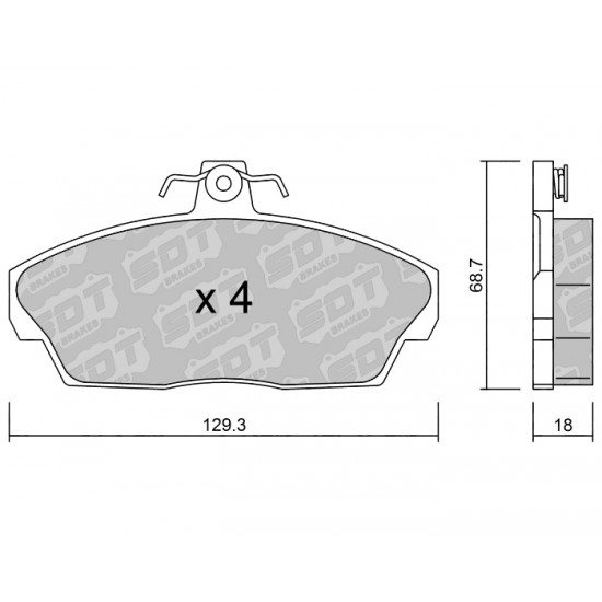 Klocki Galfer/SDT Brakes High Performance S-50 - Land Rover Freelander 1 przód