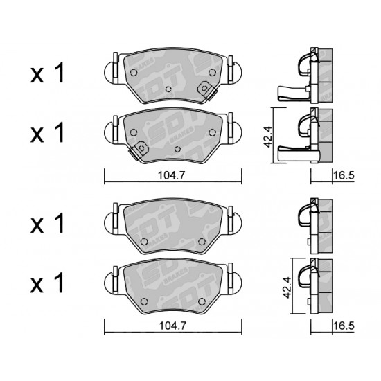 Klocki Galfer/SDT Brakes High Performance S-50 2157600