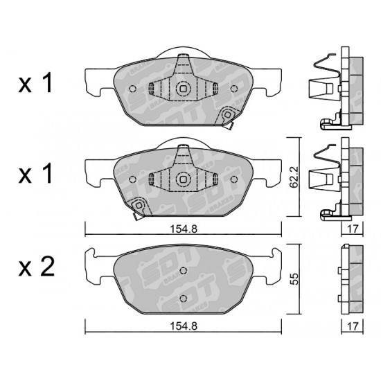 Klocki Galfer/SDT Brakes High Performance S-50 - Honda Accord VIII przód