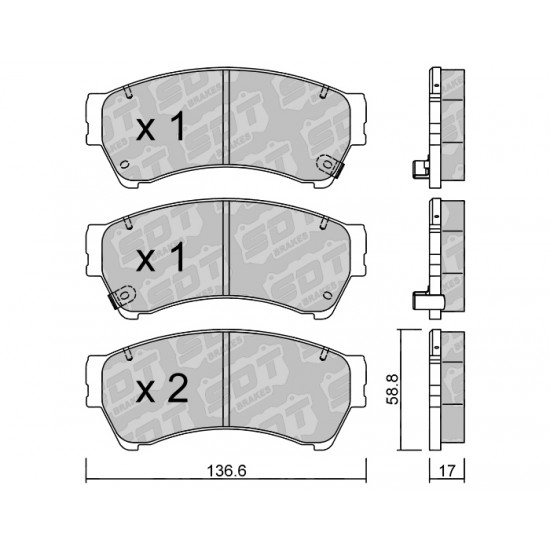 Klocki Galfer/SDT Brakes High Performance S-50 - Mazda 6 (GH) przód