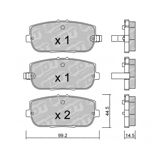 Klocki Galfer/SDT Brakes High Performance S-50 2160000